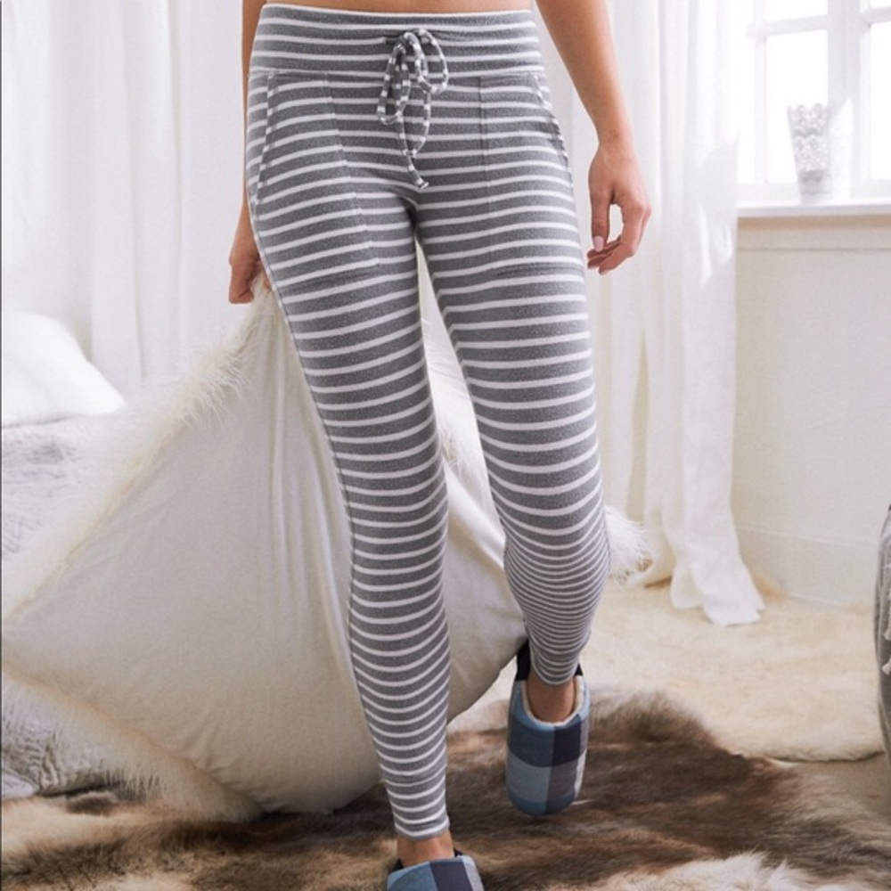 Striped Aerie joggers pajama pants
